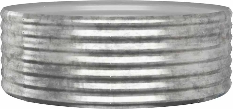 vidaXL Jardinieră, argintiu, 100x100x36 cm, oțel galvanizat