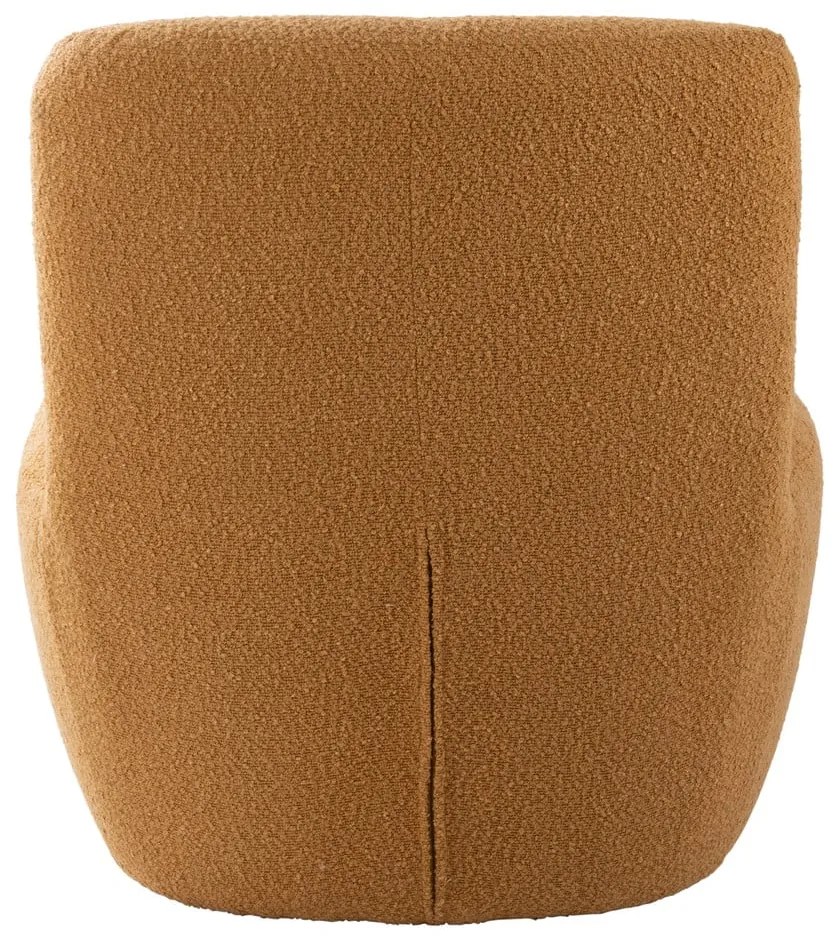 Fotoliu galben cu tapițerie din țesătură bouclé Ada – Leitmotiv