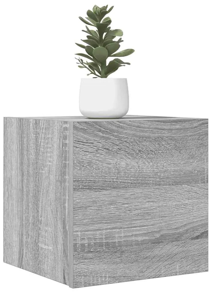 vidaXL Dulapuri TV montaj pe perete, sonoma gri, 30,5x30x30 cm