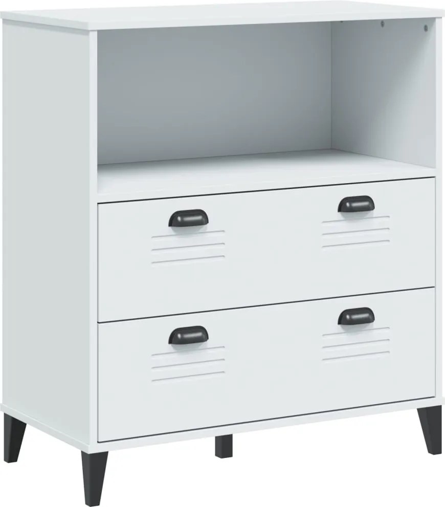 vidaXL Bibliotecă „VIKEN”, alb, 80x40x90 cm, lemn prelucrat