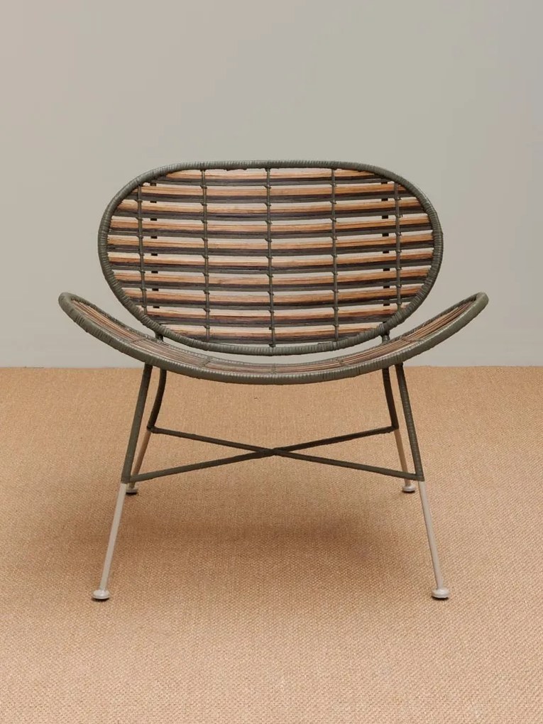 Scaun dining multicolor din rattan Santaï