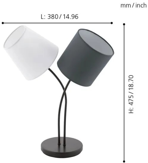 Eglo 95194 - Lampa de masa ALMEIDA 2xE14/40W/230V
