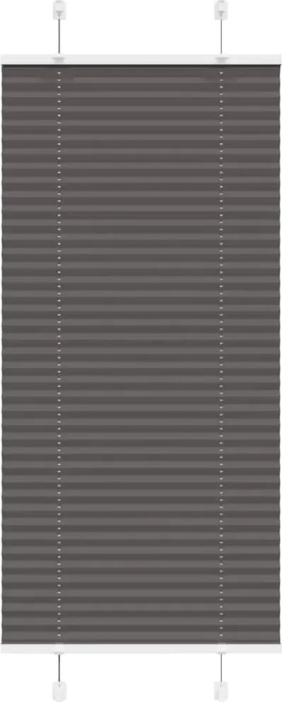 vidaXL Jaluzea plisată negru 60x150 cm Lățime țesătură 59,4cm poliester