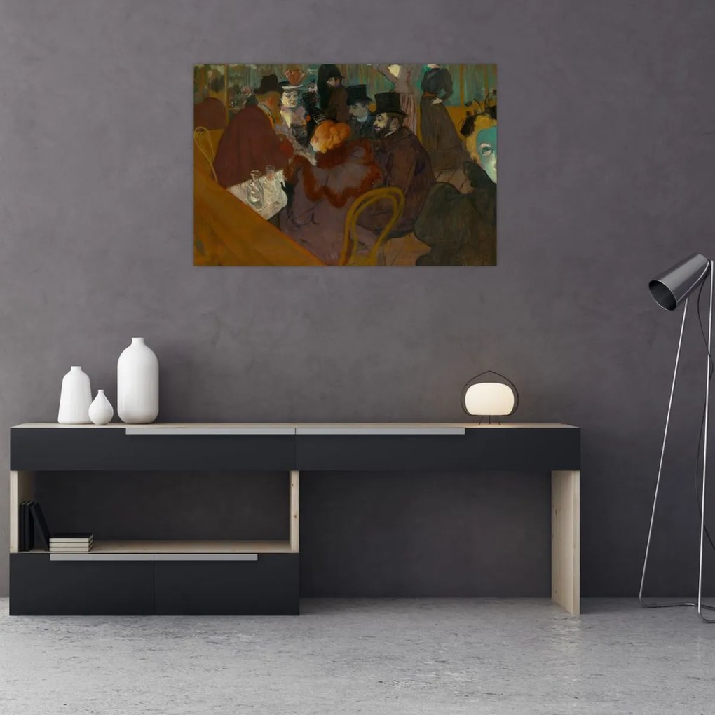 Tablou - Henri de Toulouse-Lautrec, At the Moulin Rouge, reproducere (90x60 cm)