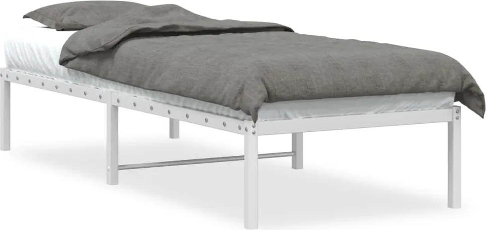 vidaXL Cadru pat metalic, alb, 80x200 cm