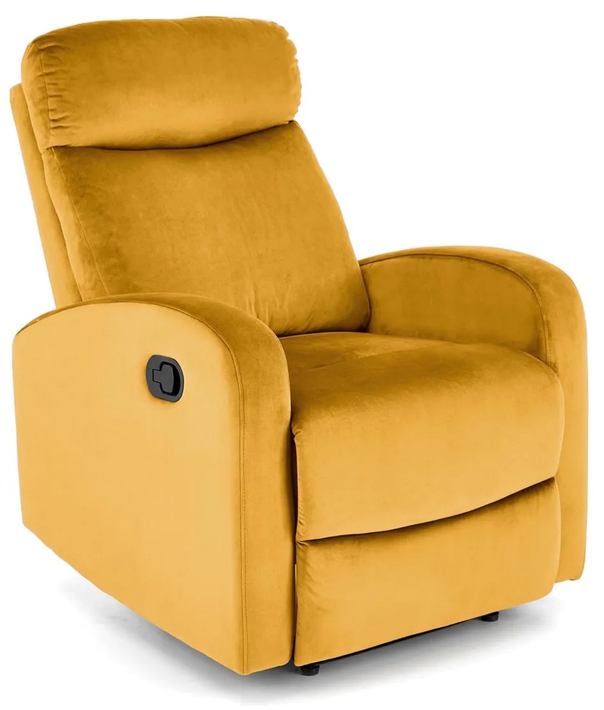 Fotoliu recliner Wonder mustariu H98 cm