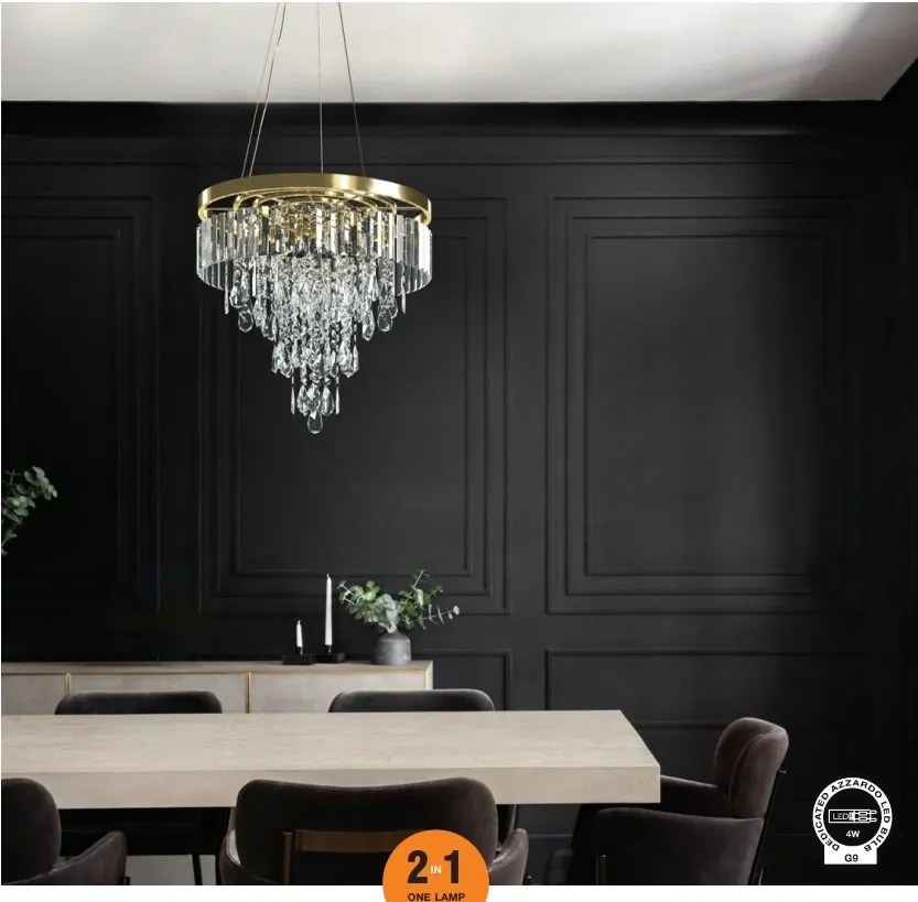 Lustra moderna 2 in 1 design elegant KALABRIA XL GO