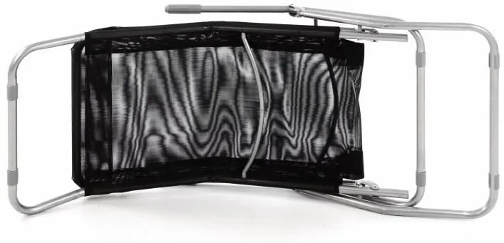 Scaun de gradina cu tesatura neagra - rabatabil