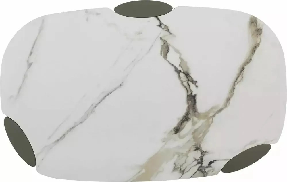 Masuta de cafea Adoro B alb lucios/cupru L105xl65 cm