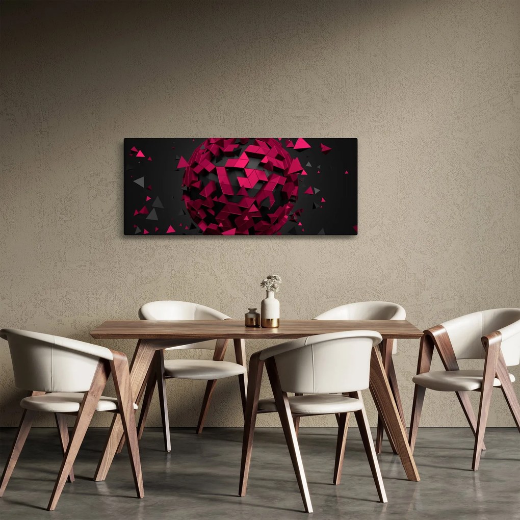 Tablou cu abstracție 3D (120x50 cm)