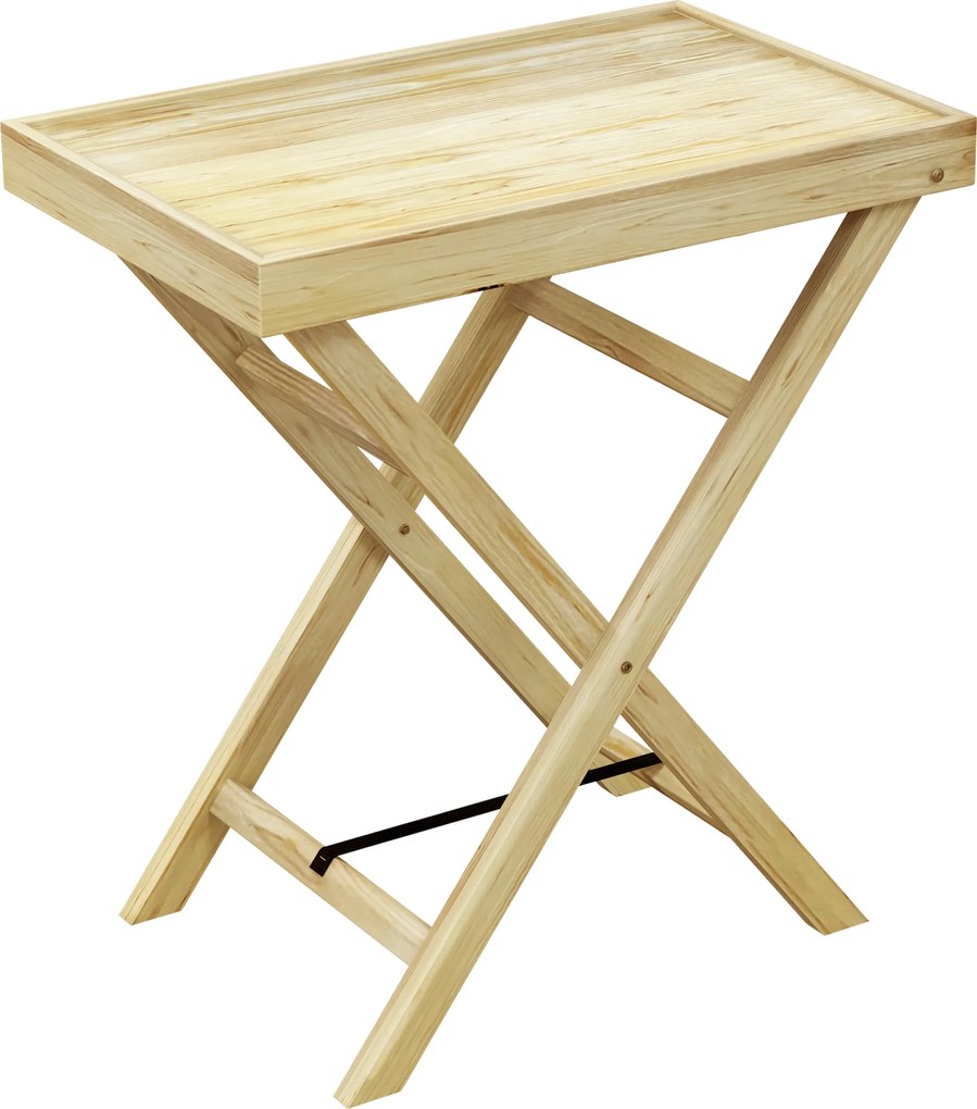 Outsunny Masă de grădină exterior rectangulară din lemn pentru balcon terasă 68L x 44l x 75H cm Natural | Aosom Romania