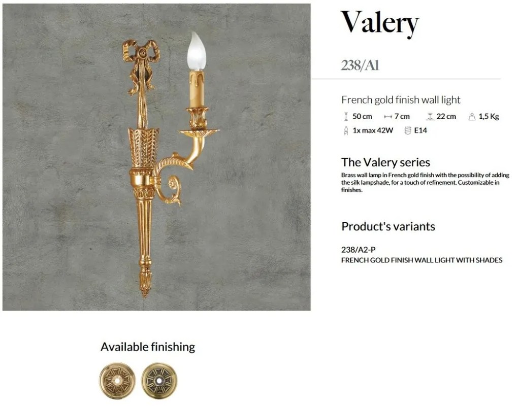 Aplica de perete LUX design clasic realizata manual Valery