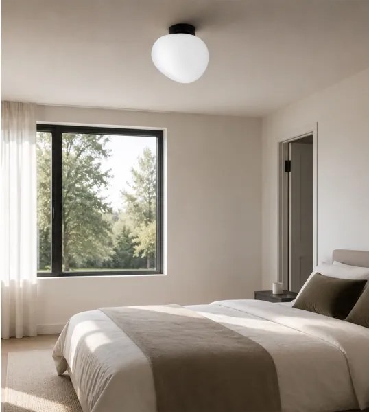 BRILAGI - Plafonieră PEBBLES 1xE27/40W/230V Ø 20 cm neagră