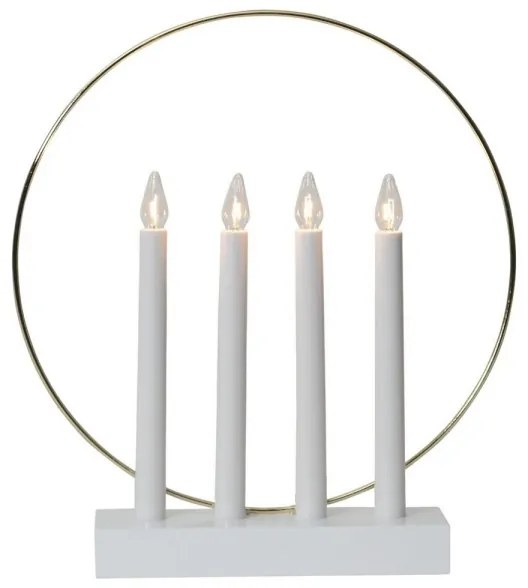 Sfeșnic de Crăciun GLOSSY 4xE10/3W/230V alb Eglo 410979