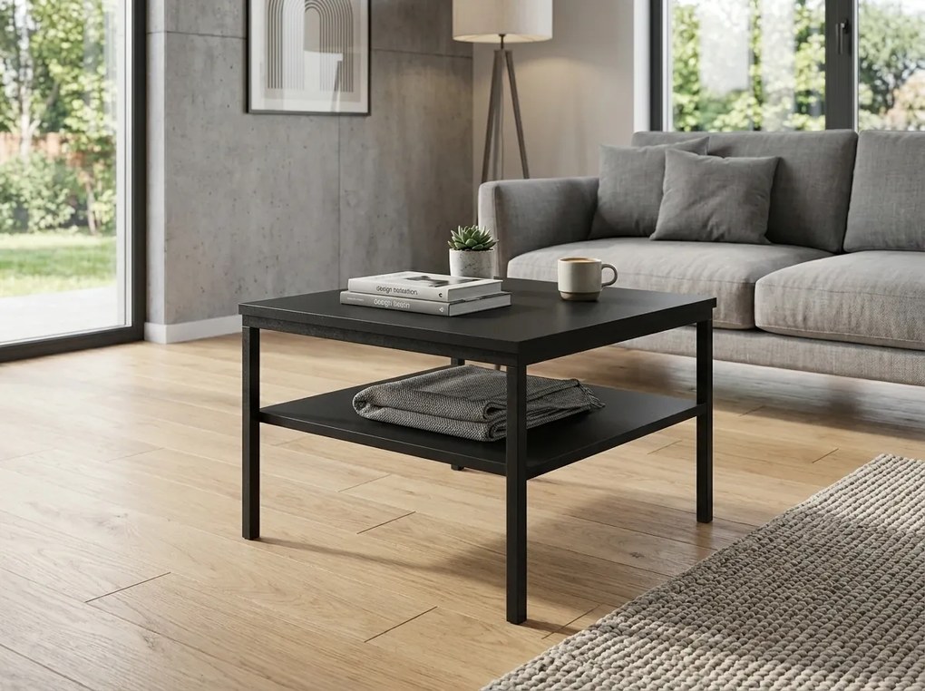 Masuta de cafea LANZZI 60x60cm, negru