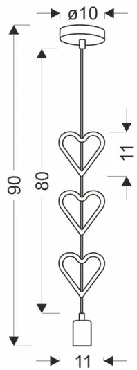 Lampă suspendată pentru copii HETS, cu cablu, 1xE27/20W/230V, albastru/alb