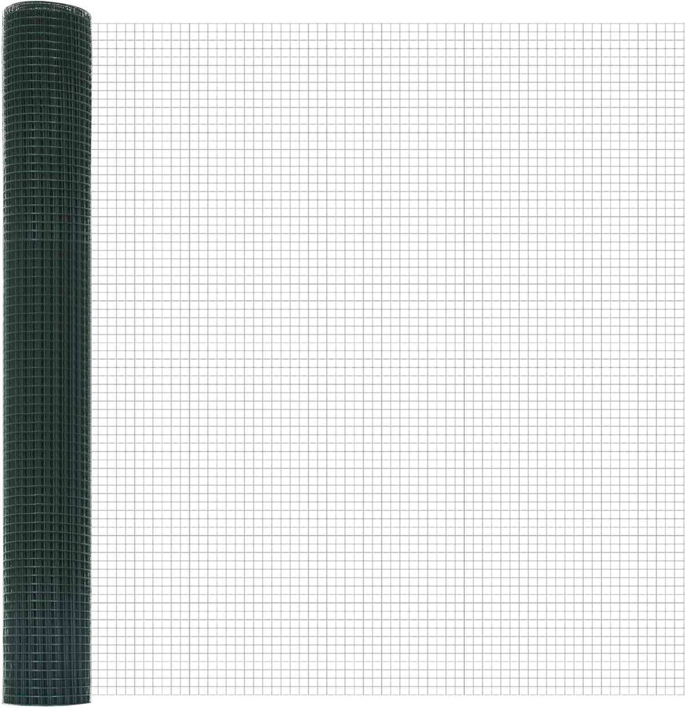 vidaXL Gard din sârmă sudată Verde 1.4 x 10 m