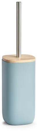 Perie de toaleta cu suport din polirasina, Ash Wood Albastru, L10xl10xH37,5 cm
