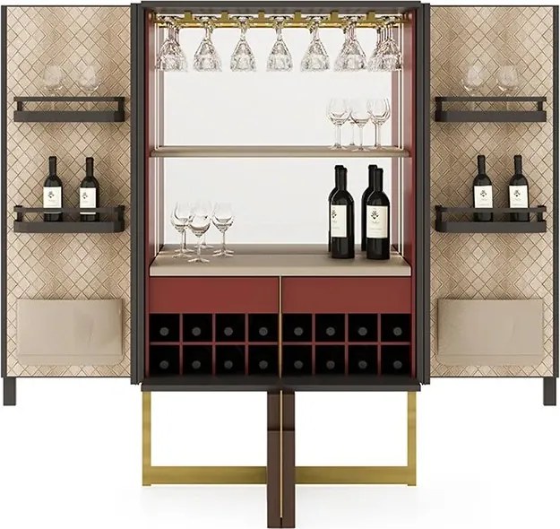 Vitrină lemn masiv Domo Personalizabilă, 92 × 52 × 161 cm