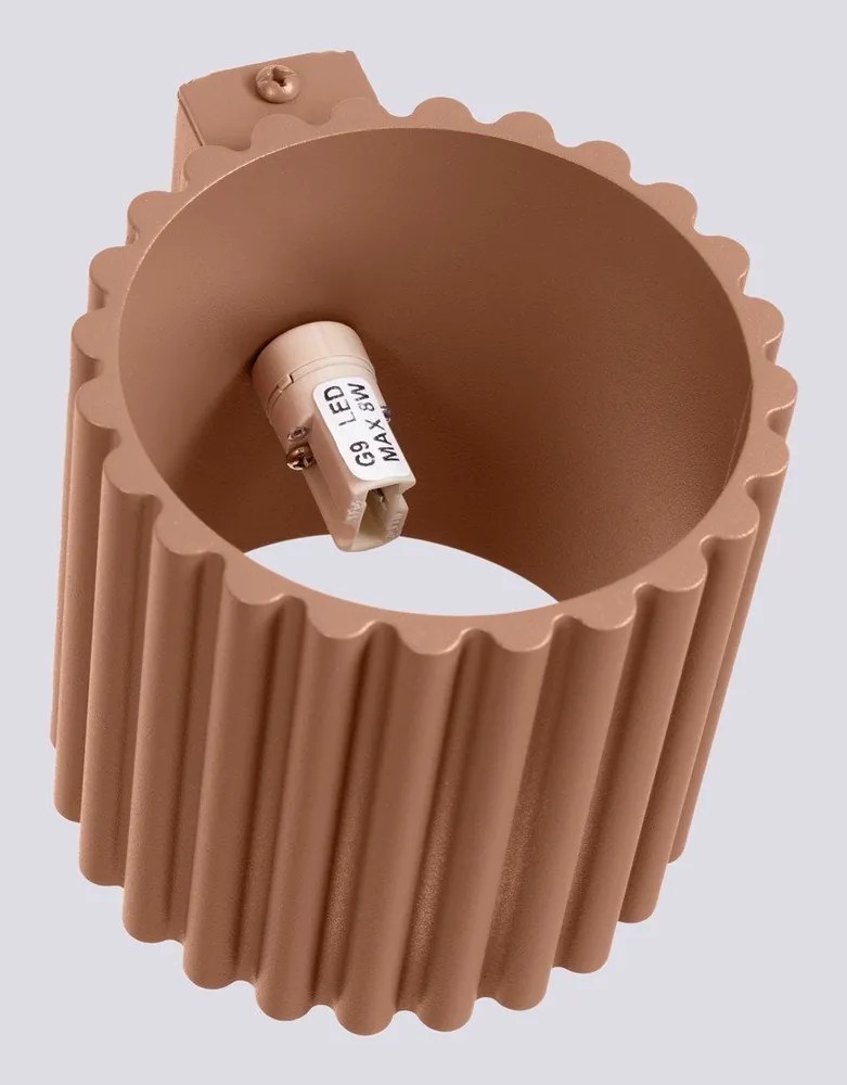 Aplică de perete maro deschis ø 10 cm Zora – Sollux