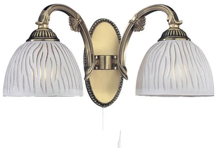 Aplica clasic design italian din alama, sticla 5650 RA-A. 5650/2