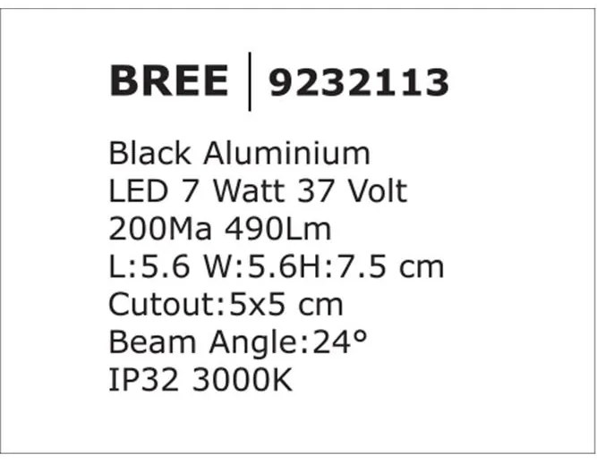 Spot LED incastrabil pentru tavan fals BREE alb NVL-9232113