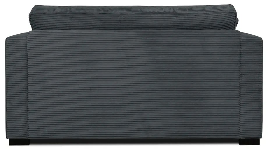 Fotoliu gri cu tapițerie din catifea reiată Mobby – Scandic