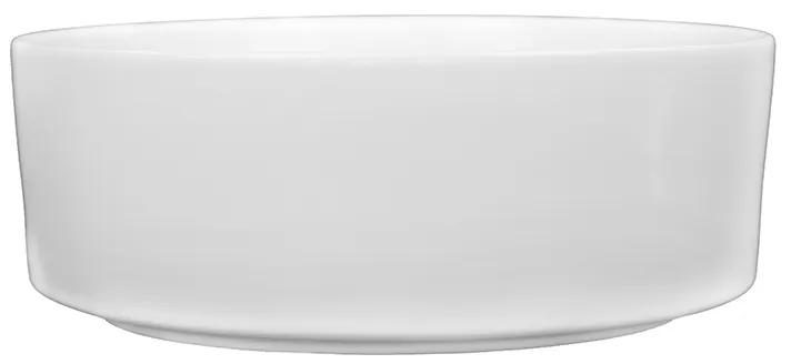 Lavoar pe blat alb lucios, rotund, 37,5 cm, Fluminia Jasmin