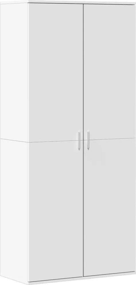 vidaXL Pantofar, alb, 80 x 39 x 178 cm, PAL