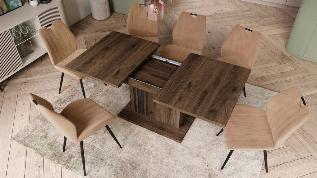 Mazzoni LEONEL Nuc Elegant - MASĂ PLIABILĂ MODERNĂ PÂNĂ LA 180 cm!