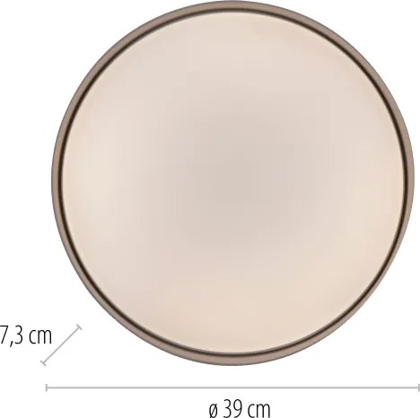 Schöner Wohnen 14594-39 - plafonieră LED dimabilă TAVOLI LED/20W/230V gri + telecomandă