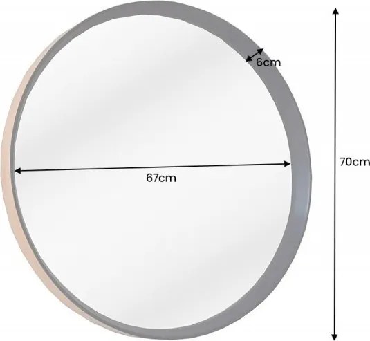Oglinda decorativa cu rama din lemn Amsterdam 70cm