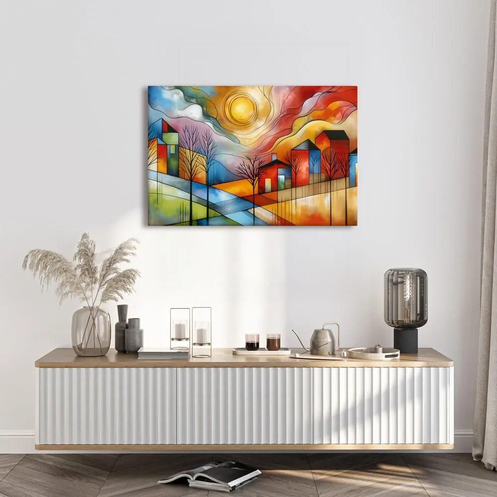 Tablou sat colorat
