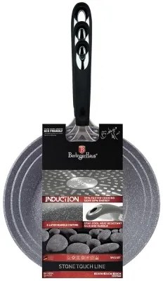 Set 3 tigai marmorate (3 straturi) din aluminiu forjat Gray Stone Touch Line Berlinger Haus BH 1180