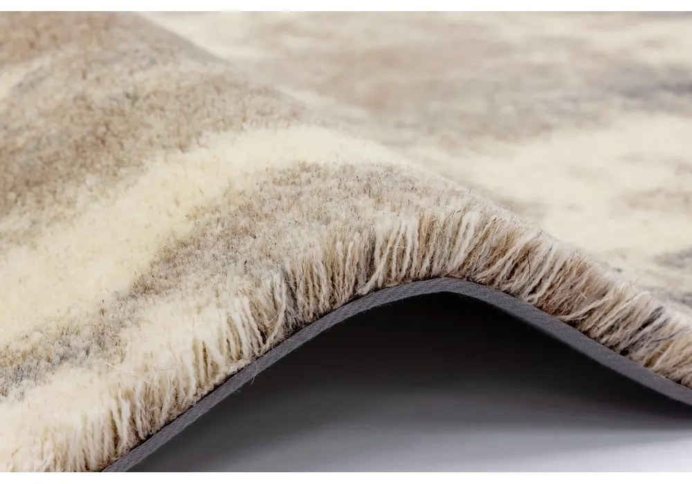 Covor gri/bej din lână 170x240 cm Niagara graphite – Agnella