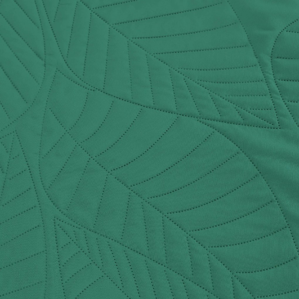 Cuvertura verde pentru pat cu model LEAVES Dimensiune: 170 x 210 cm