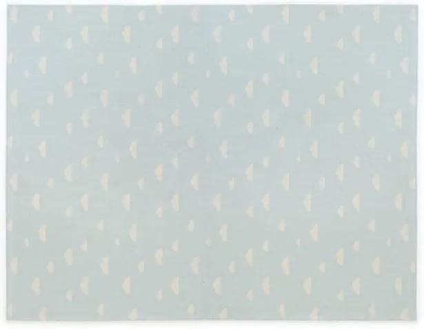 Covor manual din bumbac pentru copii Naf Naf Clouds, 160 x 120 cm, albastru