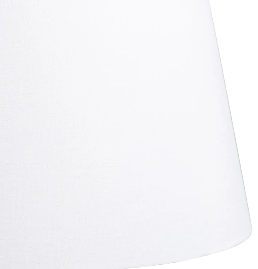 Abajur din in alb rotund înclinat 35/30/20