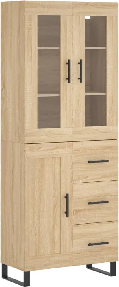 vidaXL Dulap înalt, stejar sonoma, 69,5x34x180 cm, lemn compozit