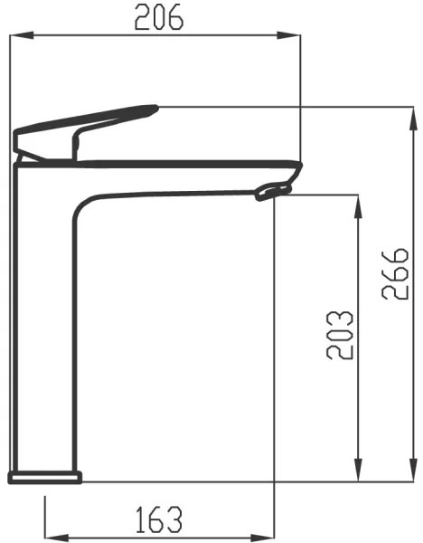 Baterie de lavoar Novaservis METALIA 26,6 cm crom lucios