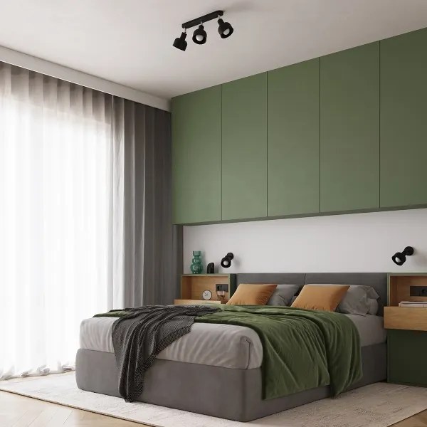 Spot Sollux SL.1318 ELBA 3xE27/15W/230V negru