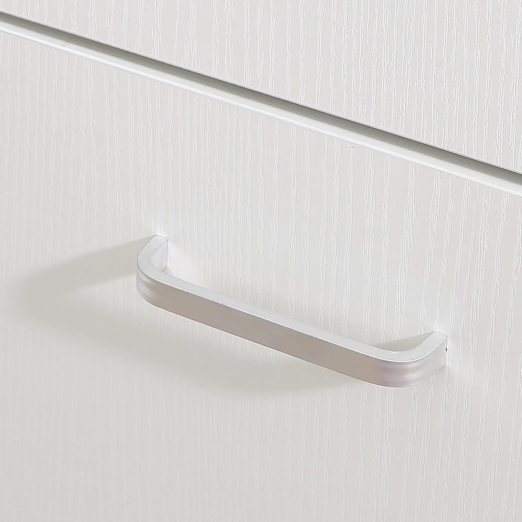 HOMCOM Birou de colț rotativ la 180°, birou pentru calculator, bibliotecă, sertar, dulap, loc de lucru, 117x82x74cm, alb | Aosom Romania