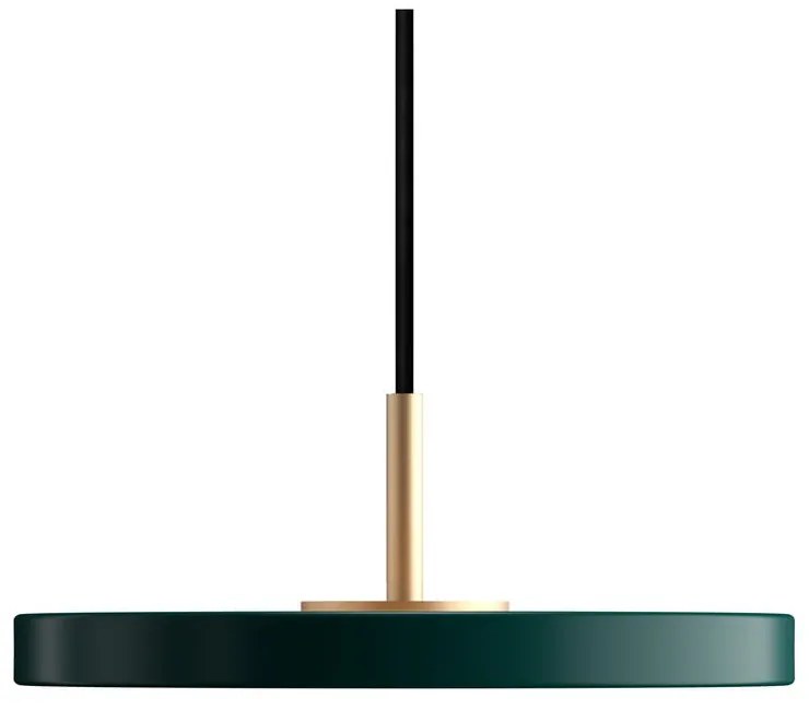 Lustră verde-închis LED cu abajur din metal ø 15 cm Asteria Micro – UMAGE