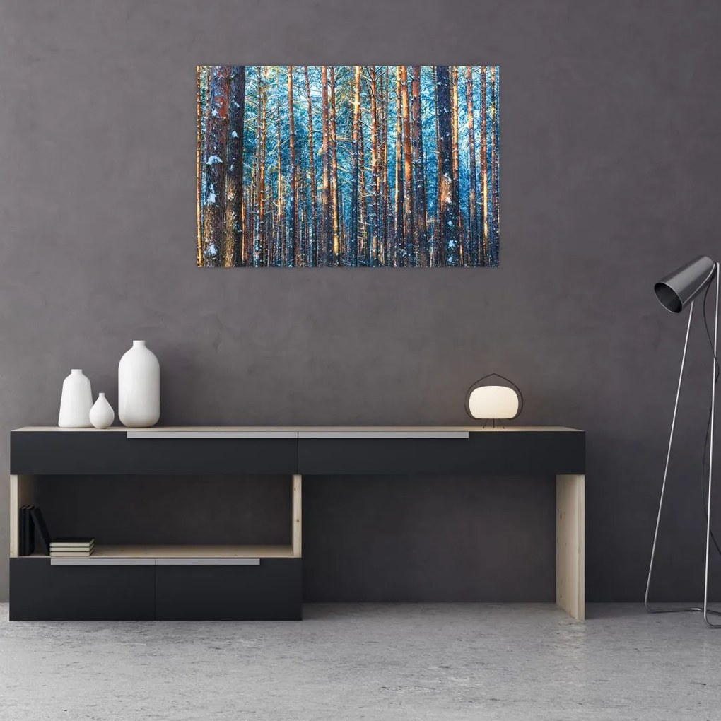 Tablou - Pădurea iarna (90x60 cm)