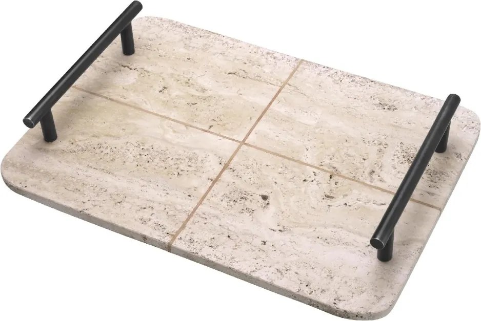 Tava, obiect decorativ design LUX Ugo travertin