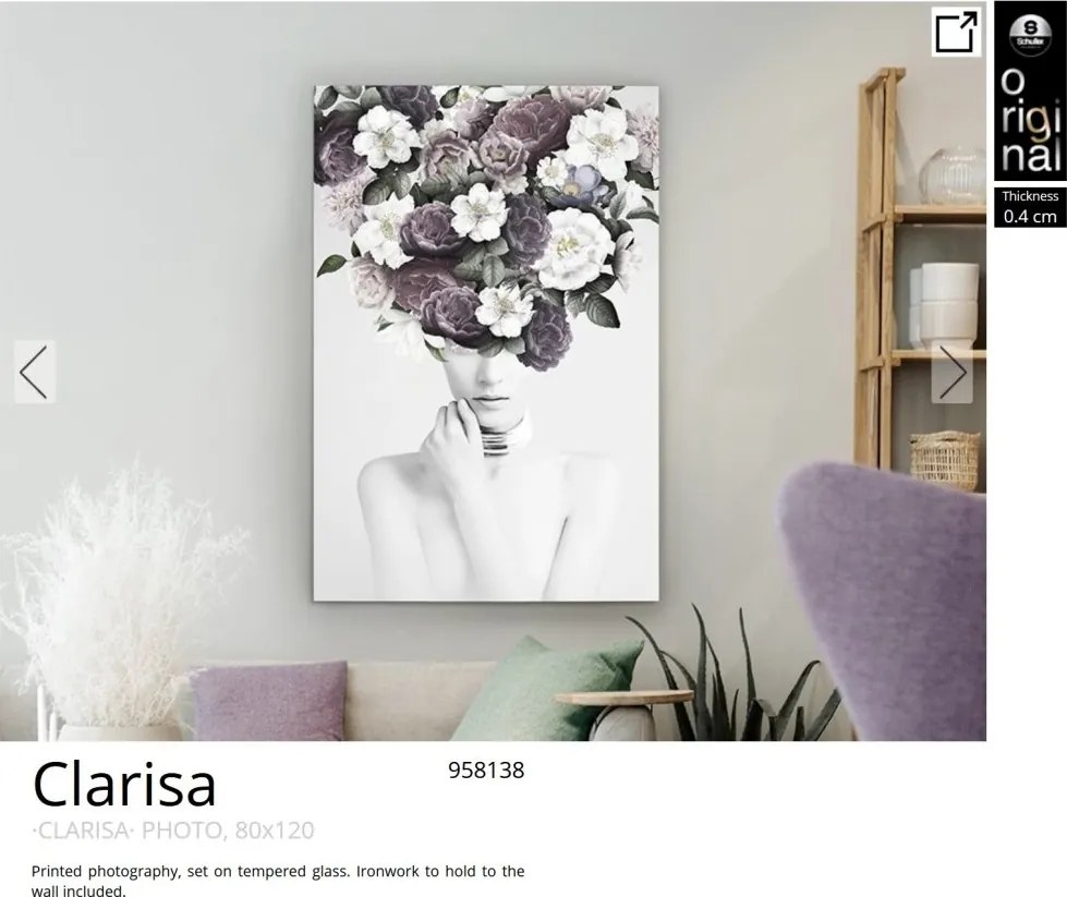 Tablou de perete decorativ Clarisa, 80x120cm