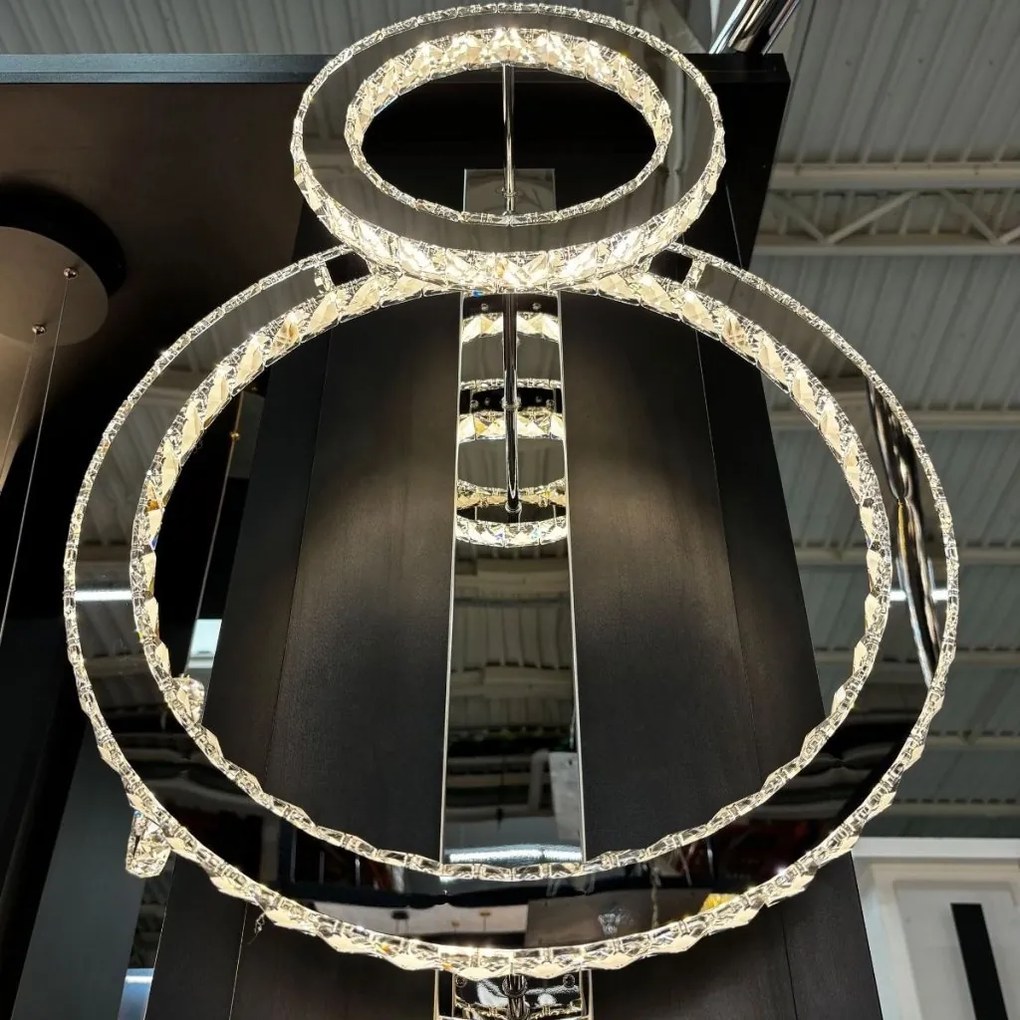 Lustra LED aplicata design modern Girona crom