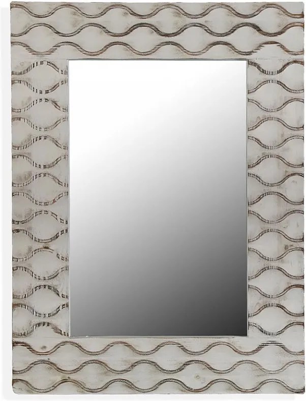 Oglinda dreptunghiulara alba/maro din lemn si MDF 59x79 cm pentru perete Safira Mirror Versa Home