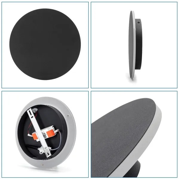 Aplică LED Aigostar LED/12W/230V 3000K 25 cm negru