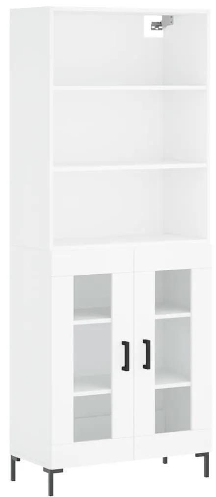 3189317 vidaXL Dulap înalt, alb, 69,5x34x180 cm, lemn compozit